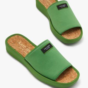 NEW Green Kate Spade Spree Slide Sandals